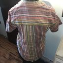 Pilcro and the Letterpress  multicolored embroidered stripes blouse Photo 1