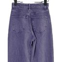 ZARA  90's Style High Waist Full Length Wide Leg Jeans 5 Pockets 0 Purple #2323 Photo 7