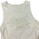 Aerie  Cream Bling Ribbed Tank Top Photo 1