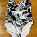 La Blanca  Bandeau Tropical One Piece Swimsuit Strap Summer Swim, Size L Photo 2