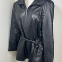 Krass&co Vintage Colebrook &  Genuine Leather Belted Jacket Size XL late 90s Y2K Black Photo 7