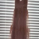 Luxxel Pink Flower Lace Long Dress Photo 2