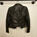 All Saints Dalby Biker Leather Jacket Black Photo 8