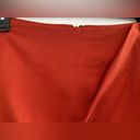 CAbi  Burnt Orange Overlay Wrap Pencil Skirt Knee Length Career Size 6 Photo 4