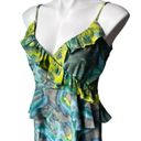 Tracy Reese NWT,  Plenty Frock Evie Jade Garden Silk Dress Green Fairy Artsy Y2K Photo 7