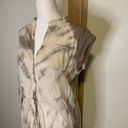 Young Fabulous and Broke Young, Fabulous & Broke beige tie-dye sleeveless button-down top size L Photo 3