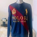 Polo  Ralph Lauren Royal Crest Big Pony Sweatshirt in Navy Blue & Maroon Photo 1
