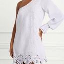 Hill House NWT  White Linen Eyelet One Shoulder Mila Linen Dress S Photo 9