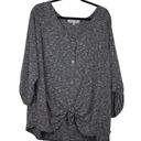 Absolutely Famous EUC  Gray Marl Tie Top Size 2X Photo 10