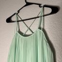 BCBGeneration size XS Cross Strap Pleated Aqua Mint Lined Cocktail Mini Dress Photo 1