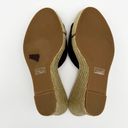 Ann Taylor Brown Suede Slip On Open Toe Jute Wrapped Wedge Platform Heels Size 8 Photo 10