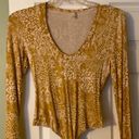 Free People  leopard print Bodysuit Sz M Photo 2