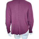 Treasure & Bond  Women's Medium Burgundy Stem Drop Shoulder Long Sleeve Sweater Photo 8