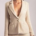 Meshki  NWT tweed cream/nude blazer suit & shorts matching 2 piece set Photo 9