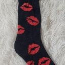 Marilyn Monroe NWT  Silky Smooth Aloe Infused Plush Striped Socks with Lips Photo 0