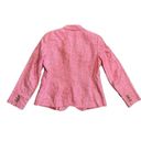 Talbots  Pink Coral Blazer 100% Linen Two Button Front With Peaked Lapel 8P Photo 1