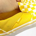 Vans  Classic Canvas Slip-on Sneakers Yellow Checkerboard Women’s Size 7 Spring Photo 6