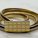 The Bar Vintage Buckle Gold Tone Coil Stretch Cinch Belt Size XS Small S Womens Photo 6