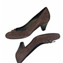 Ecco  New Dehli Suede Coffee Brown Pumps Heels Flex Sole Size 40 US 9/9.5 Photo 9