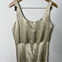 Vince  Crinkle Satin Sleeveless Fitted Midi Slip Dress Gold Womens Size 10 Photo 4