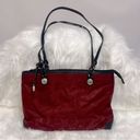 Brighton  Mevelyn Red Canvas Tote with Leather Trim B30 Photo 0