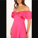 Petal and Pup  Cabo Magenta Frill Sleeve Midi Dress M Photo 1