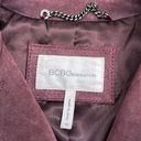 BCBGeneration  Burgundy 100% Suede Fitted Steampunk Biker Moto Jacket size XS Photo 1