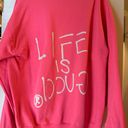 Life Is good sweatshirt Crew neck Pink Size XL Photo 1