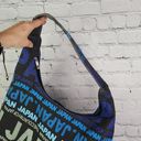 Robin Ruth "JAPAN"  Fabric Purse Tote Zip Closure Black Blue Photo 9