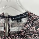 Jill Jill Stuart Jill Stuart Ruffled Illusion Top in Organza Stripe Size XS Sheer Floral Blouse Photo 8