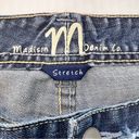 Pacific&Co Madison Denim  Womens Blue Denim Stretch Distressed Capri Jeans Size 9/10 Photo 2