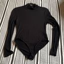 Missguided  Black Classic Long Sleeve Turtleneck Minimalist Bodysuit size Small Photo 4