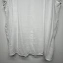 Harvé Benard Harve Bernard Ruffle Trim Button Down White Top Women's XL Lightweight Beachy Photo 6