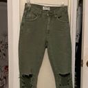 One Teaspoon Freebirds Olive Green Cropped ankle Jeans Photo 5