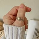 Vintage “Lavinia” Silver Adjustable Pearl Ring Whimsigoth Gothic Simple Classic White Photo 0