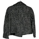 Talbots  Size 8 Black White Tweed Double Breasted Cropped Blazer Jacket Wool Photo 1