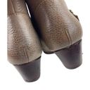 Kork-Ease * Isa Taupe Leather Booties Womens Size 6.5 Moto Buckle Zip Strap Boots Photo 4