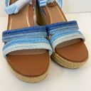 Vionic NEW Capri Flutter Ankle Strap Espadrilles Wedge Sandals Powder Blue Photo 2