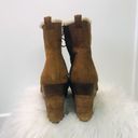 Ralph Lauren Denim Supply  Suede leather Shearling Lace-Up boots Bootie 9 Photo 3