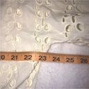 Coldwater Creek  Eyelet Blouse Pepulum Cinched Waist  Ivory Women's Size L Photo 2