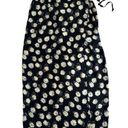 Vintage Maxi Wrap Skirt Black White Floral Whimsygoth 90s Jay Jacobs Photo 0