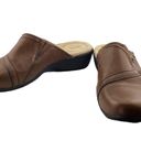 Bass Women’s Capri Buckle Brown Leather Clogs Size 10 Slip On Photo 2