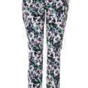 Elle  Skinny Jeans 8 Regular Floral Printed Pansy Spring Vibrant Stretchy Boho Photo 0