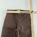 L'Agence  Pants Womens 25 Cocoa Coated Brown Margot Skinny High Rise Denim Cotton Photo 6