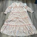 Nasty Gal NWOT  Collection Boho Plunge Long Sleeve Tiered Floral Maxi Dress 10 Photo 1