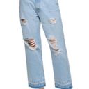 DKNY NWT  Distressed High Rise Straight Leg Jeans Size 31 / 12 Photo 2