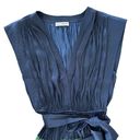 Ulla Johnson  Maysha Striped Pleated Handkerchief Dress Midnight Photo 5