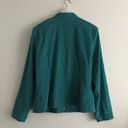 Dress Barn  Teal‎ Full zip up Jacket athletic Womens Size L Photo 3