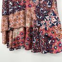 CAbi  5053 Isabel Patchwork Ruffle Skirt Boho Floral Layered Pull On Pink Size S Photo 2