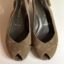 Bruno Magli Suede Peep Toe Sling Back Adjustable Strap Heart Shaped Heel Size 38 Photo 5